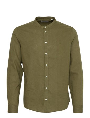 Cfanton 0053 Cc Ls Linen Mix Shirt Khaki Casual Friday