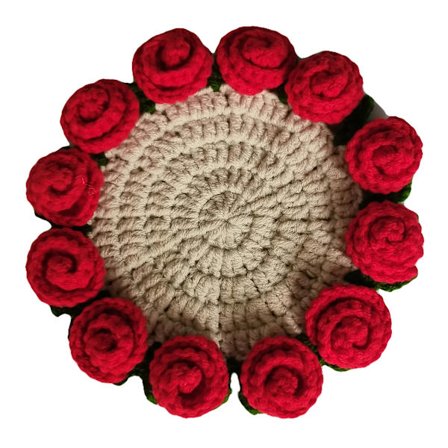 Rosbukettunderlägg och multifunktionell dekorativ korg för hemmabruk, perfekt för bordsdekoration