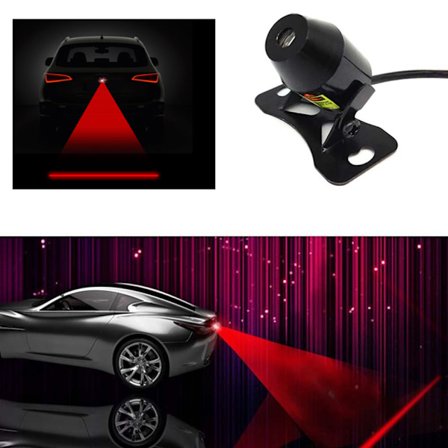 Universal Baglygte med Rød Laser Anti-Kollision Tåge Advarselslys