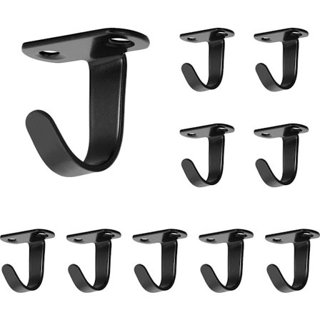 ING 10× Rostfria Klädkrokar - Tak krokar - Klädkrokar