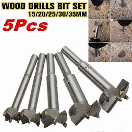 5-i-1 Träbearbetnings Försänkare Borr Chamfering Borr Borrdiameter 15 20 25 30 35mm Verktygsset