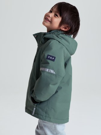 Polarn O. Pyret - Waterproof padded jacket SNOWY - 110 - Childrenswear - green