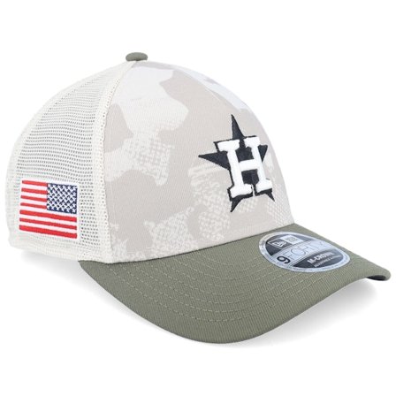 New Era - MLB - Camo - trucker - Cap - Houston Astros MLB Armed Forces Day 9FORTY Stone/Olive A-Frame Trucker - Hatstore