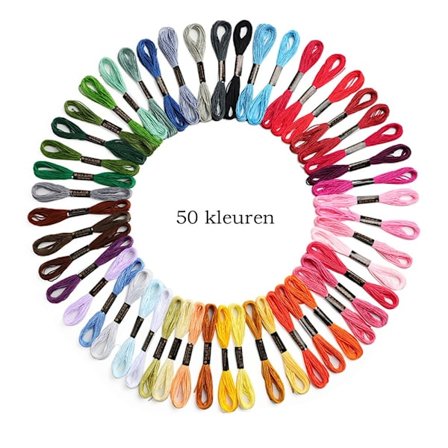 Brasiliansk armbåndstråd 8 meter broderigarn til venskabsarmbånd eller korssting DIY-projekter 50 farver til voksne og begyndere