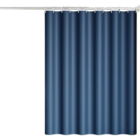 Dusjforheng - muggbestandig - tekstil - vaskbart - 180 x 200 cm - blå