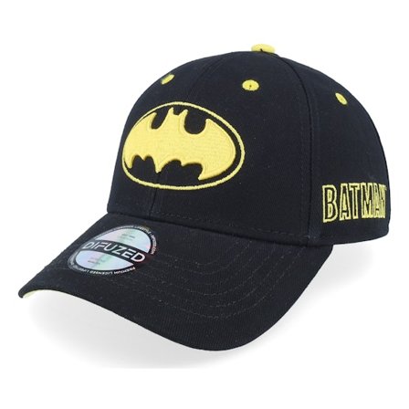 Difuzed - Batman Core Logo Curved Bill Black Adjustable Black Cap - @ Hatstore