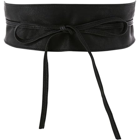 Kvinners Obi-belte, bredt Obi-belte, polyuretan-imitasjonslær, høyt