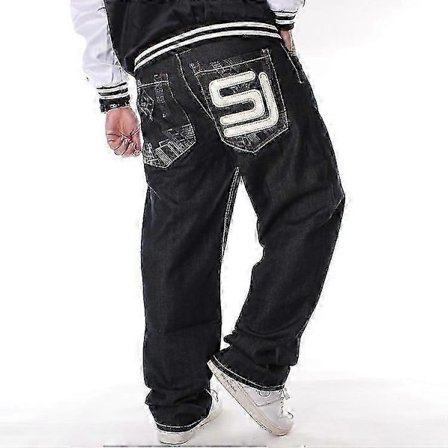 2023 Nye Efterårsmode Herre Jeans Hip-Hop Rock Baggy Cool Lange Jeans Bukser til Mænd Plus Størrelse