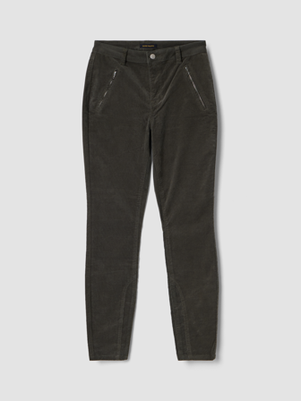 MATCH - Paris zip cordbukse - Marie Philippe - Str. 44 - Dame - Bukser & Jeans - Grønn - 98% bomull, 2% elastan