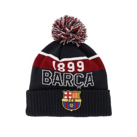 New Era - Football Blå pom Beanie - Barcelona Sport Beanie Navy Pom @ Hatstore