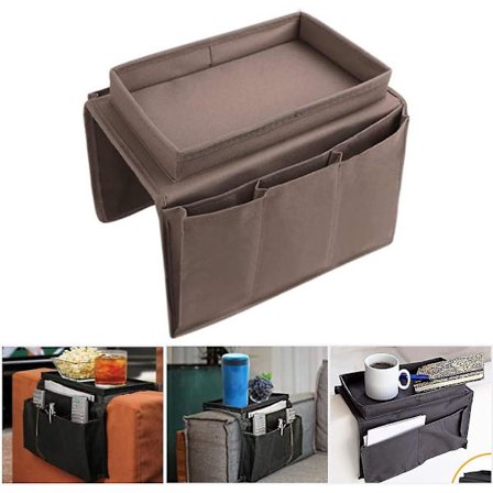 (brun)soffa Armstöd Förvaringsväska Sovrum Vardagsrum Oxfordtyg Liten Hängande Väska Sida Soffa Bricka Hushåll Sorteringsväska Vattenflaska Tidning Tv