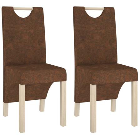 Vidaxl Matstolar 2 St Brun Konstmocka Brun