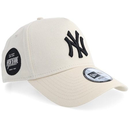New Era - New York Yankees Side Patch Light Terracotta A-Frame Adjustable Adjustable Beige Cap - MLB @ Hatstore