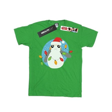 Star Wars Boys The Last Jedi Porg Julbelysning T-shirt 9-11