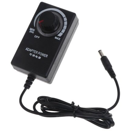 AC til DC-adapter 3-12V 2A 5.5x2.1mm justerbar strømforsyningsadapter motorhastighedsregulator