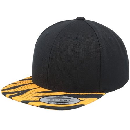 Yupoong - Svart snapback Keps - Kids Black/Tiger Snapback @ Hatstore