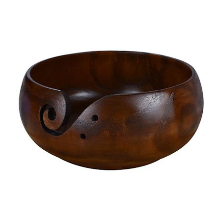 Garnskål - Trägarnskålar för virkning med hål, förhindrar glidning och trassel, handgjord hantverksgarnskål Mors dag-present för stickning L