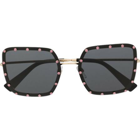 Valentino SunBril , Grijs , Dames , Maat: ONE Size Zonnebrillen