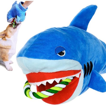 Pipig leksak hund, rolig fylld hundkoppel leksak för små till medelstora