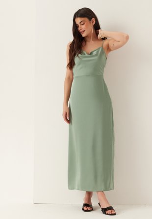 VILA - Viravenna Strap Ankle Dress - Green Milieu - Kläder - - Bubbleroom