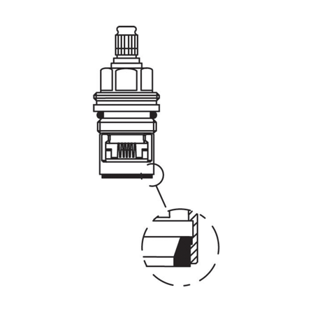 Oras 109898 Kranoverdel til Oramix termostatbatteri, Baderom
