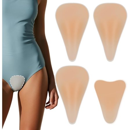 2025 Siste Modell 4-pakning Camel Toe Skjulerinnlegg, Sømløse Silikon Anti-Cameltoe Beskyttere for Tights, Undertøy & Badetøy, Usynlig C