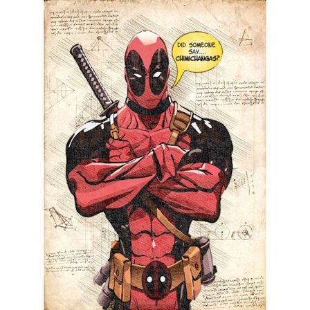 A3 Print - Deadpool, Chimichangas