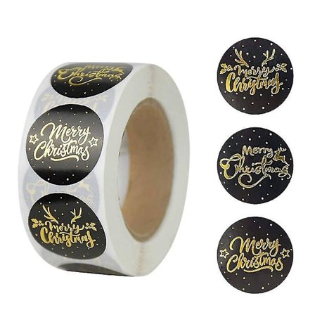 500 st guld god jul klistermärken godispåse kuvert försegling