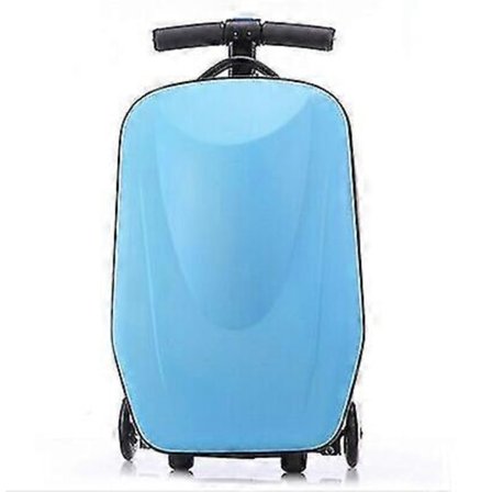 Innovativ Skateboard Kuffert med Rullende Hjul Multifunktionel Rejsebagage 21 tommer Lyseblå