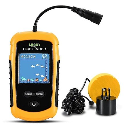 LUCKY LCD -värillinen kannettava langallinen kalastusluotain 100 m syvyysalueella Sonar Echo Sounders Fishfinder
