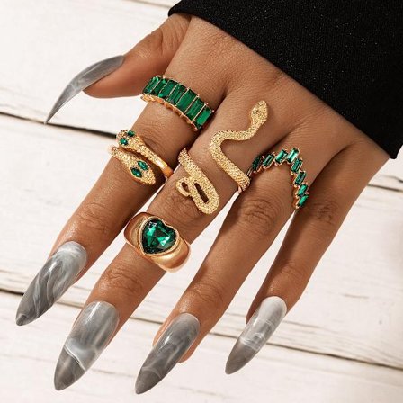 Vintage ormring Knuckle Statement Rings Biker Stackable Ring R