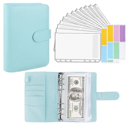 Pu Leather Binder Budget Planner Cash Envelope Wallet System