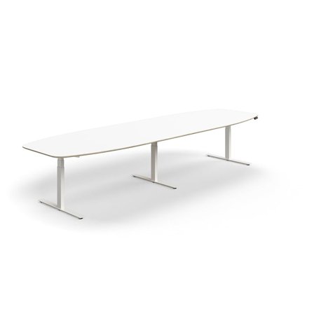 Standing meeting table NOVUS, 4000x1200 mm, white