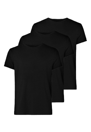 Resteröds 3-pack Bambu, T-shirt O-neck, Navy T-shirts Herr Svart S