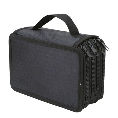 Praktisk Wareable Oxford Blyantspose Stor 72 Rum Sort KLB