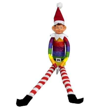 Jul stygg långa ben Vuxen tomte skrivbord prydnad julgran rekvisita tillbehör style 1