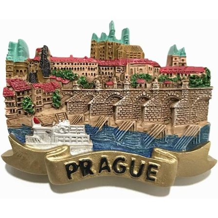 3D Praha Tšekin tasavalta Jääkaappimagneetti, Koti- ja keittiökoristelu, Tšekin tasavalta Praha Turistinen Jääkaappimagneettilahja