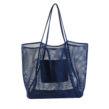 Mesh Beach Tote Damaxelhandväska