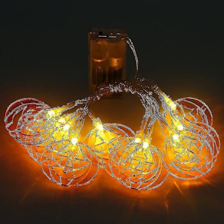 Lampor Batteridriven 10 Led Pumpkin Fairy String Light Halloween Dekoration Light
