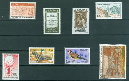 Fransk Andorra - Årgang 1985 - Postfrisk - YT 337-344
