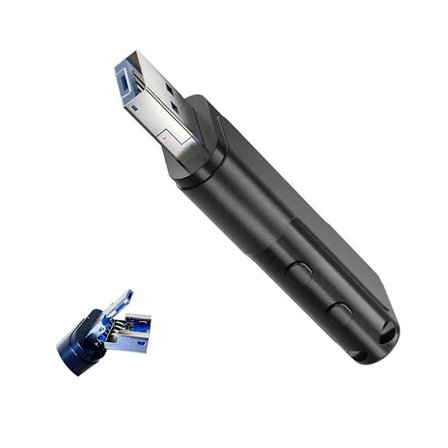 Digital Stemmeopptaker U-disk Flash Driver Lyd Audioaktivert Diktafon Opptaksenhet Profesjonell 32G Lagringskort med USB & Micro USB Grensesnitt