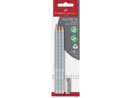 FABER-CASTELL Blyanter FABER-CASTELL GRIP HBx3 4/pk.