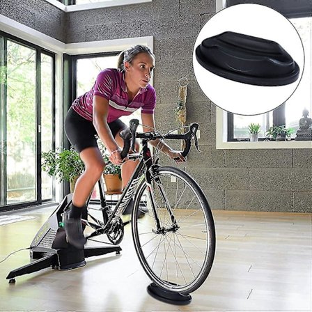 Sykkel Forhjul Stativ Sklisikkert Hjul Heveblokk For Innendørs Sykkeltrening Og Stasjonær Sykkel 1stk-svart