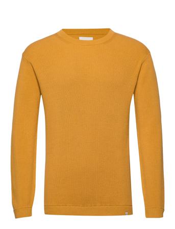 Pedersen Strikkegenser M. Rund Krage Gul Minimum