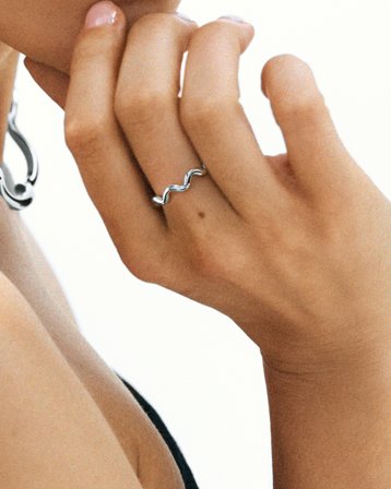 Edblad Spiral Ring Steel Sølvfarget Smykker Jente - Kids Brand Store