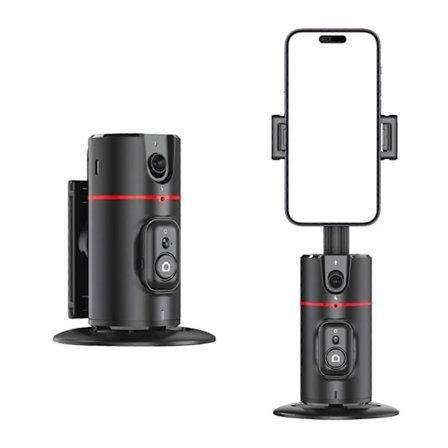 Smart Ansiktsföljande Skytte Telefonhållare 360 Rotation Ansikte Kropp Telefonkamerafäste fL