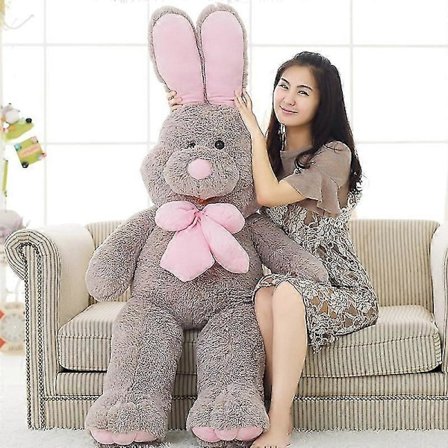 100 cm Amerikansk Stor Kanin Plysdukke Blød Beroligende Legetøj Til Valentinsdagsgaver