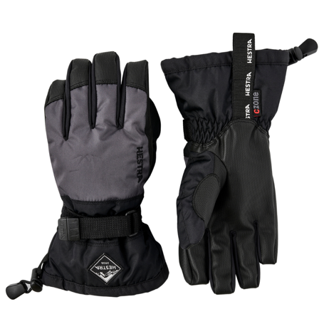Hestra Gauntlet Czone Jr. 5 Finger Graphite/Black