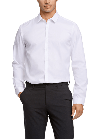 Lindbergh Plain Twill Stretch Shirt Skjortor Herr Vit XXL