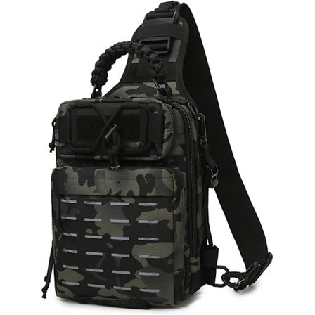 Fiske Ryggsäck Fiske Sling Bag Fiske Ryggsäck med Spöhållare Fiskeutrustning Förvaringsväska Färg D